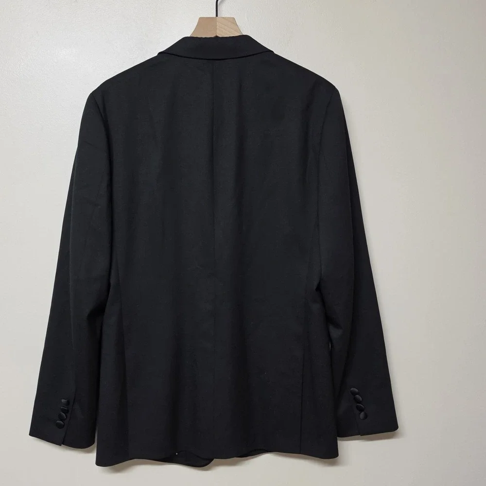 Bonobos Black Tuxedo Jacket 40R Slim Fit Lanificio Comero Wool Satin Lapel